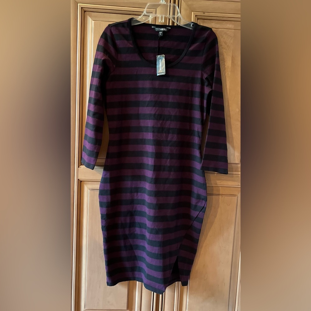 NWT Express Striped Mini Dress - Picture 3 of 8